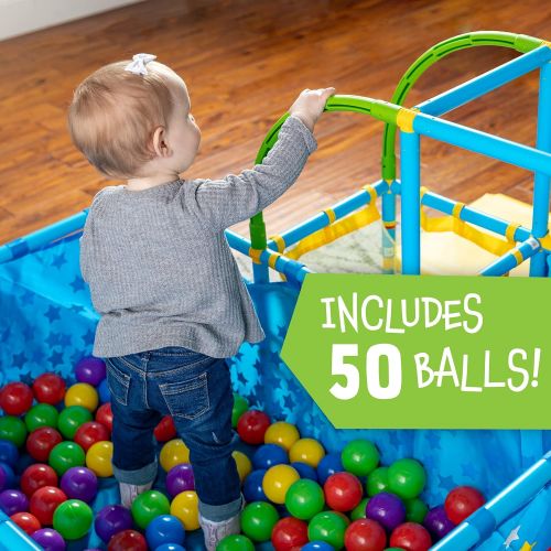  Eezy Peezy Active Play 3 in 1 Jungle Gym PlaySet  Includes Slide, Ball Pit, & Toss Target with 50 Colorful Balls