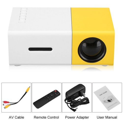  Efanr Mini Projector, Portable 1080P HDMI 600 Lumens LCD Video Game TV Movie Projector Outdoor Home Cinema Theater Support DVD Player Laptop Tablet iPad iPhone Android Smartphone U