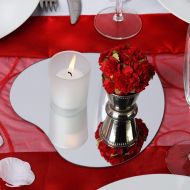 Efavormart.com Efavormart 8 Heart Glass Mirror Wedding Party Table Decorations Centerpieces - 6 PCS
