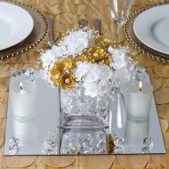 Efavormart.com Efavormart 12 Square Glass Mirror Wedding Party Table Decorations Centerpieces - 4 PCS