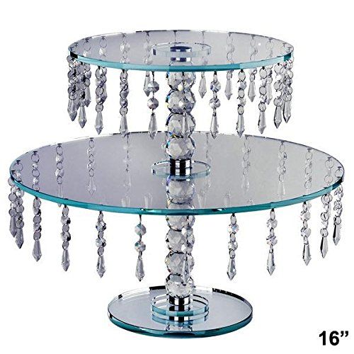  Efavormart.com Efavormart 16 Handcrafted Round Crystal Glass Chandelier Style Wedding Cake Riser Stand/Wedding Centerpiece