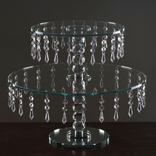  Efavormart.com Efavormart 16 Handcrafted Round Crystal Glass Chandelier Style Wedding Cake Riser Stand/Wedding Centerpiece