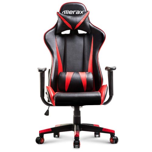  Eficentline Gaming Chair High-Back Executive Office Chair Ergonomic Design PU Leather Computer Chair(red)