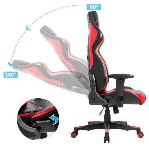  Eficentline Office Chair,Racing Gaming Chair Executive Swivel Leather High Back Computer Chairs with Lumbar Support