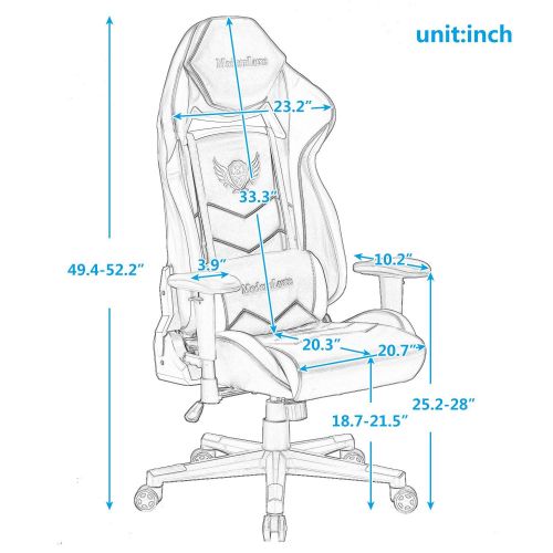  Eficentline Office Chair,Racing Gaming Chair Executive Swivel Leather High Back Computer Chairs with Lumbar Support