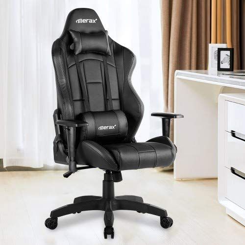  Eficentline Case of 5, Gaming Chair Racing Style High Back Ergonomic Executive Office Swivel Computer Chair Height Adjustable Task Chair Reclining with Lumbar Support and Headrest
