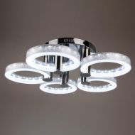 Efperfect Modern Style LED Acrylic Chandeliers Ceiling Light Lamp with 5 Lights，White Color