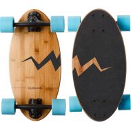 Eggboards Mini Longboard Bamboo Wood - Sustainable Compact Skateboard for Adults and Kids. Easy to Carry, Smooth to Ride