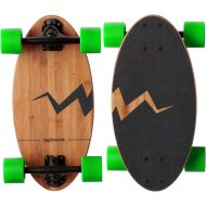 [아마존베스트]Eggboards Mini Longboard Bamboo Wood - Sustainable Compact Skateboard for Adults and Kids. Easy to Carry, Smooth to Ride