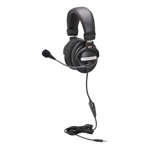  Egghead EGG-IAG-1001TRRS-SO-10 Stereo Headset with Boom Microphone, black (Pack of 10)