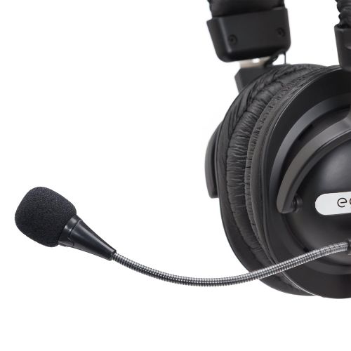  Egghead EGG-IAG-1001TRRS-SO-10 Stereo Headset with Boom Microphone, black (Pack of 10)