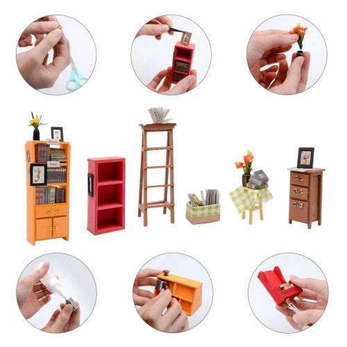  Eggschale Dollhouse Miniature DIY House Kit 3D Model Wooden Toy House Alices Dreamy Bedroom Creative Gifts for Kids Girlfriend Women Birthday Childrens Day Valentines Day