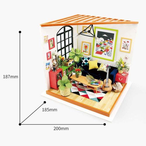  Eggschale Dollhouse Miniature DIY House Kit 3D Model Wooden Toy House Alices Dreamy Bedroom Creative Gifts for Kids Girlfriend Women Birthday Childrens Day Valentines Day