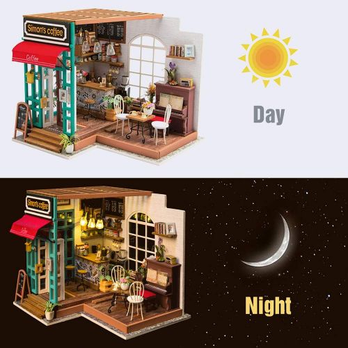  Eggschale Dollhouse Miniature DIY House Kit 3D Model Wooden Toy House Alices Dreamy Bedroom Creative Gifts for Kids Girlfriend Women Birthday Childrens Day Valentines Day