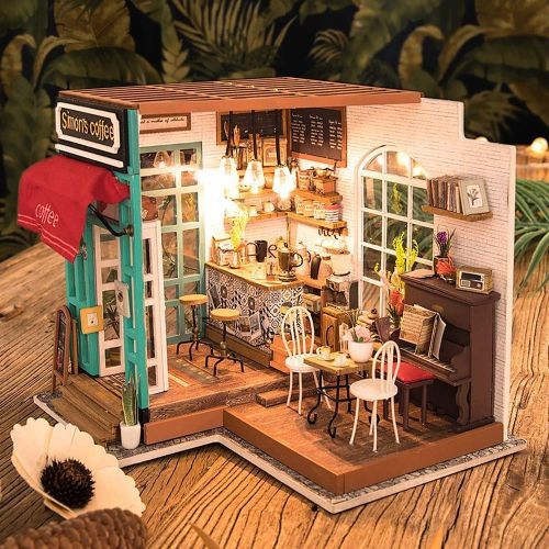  Eggschale Dollhouse Miniature DIY House Kit 3D Model Wooden Toy House Alices Dreamy Bedroom Creative Gifts for Kids Girlfriend Women Birthday Childrens Day Valentines Day