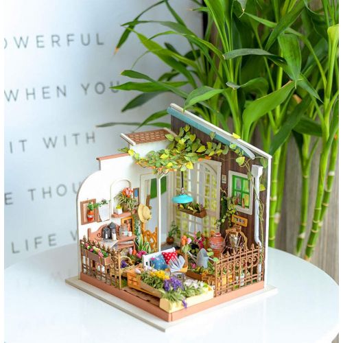  Eggschale Dollhouse Miniature DIY House Kit 3D Model Wooden Toy House Alices Dreamy Bedroom Creative Gifts for Kids Girlfriend Women Birthday Childrens Day Valentines Day