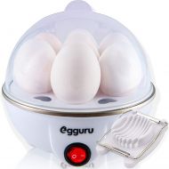 [아마존베스트]AE Labs Egguru Electric Egg Cooker Boiler Maker Soft, Medium or Hard Boil, 7 Egg Capacity noise free technology Automatic Shut Off, white with egg slicer included