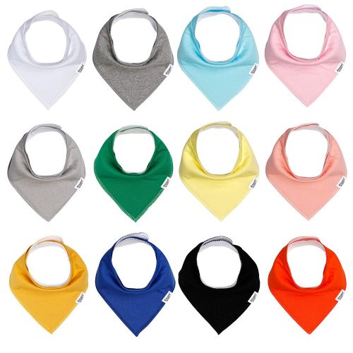  [아마존베스트]Egmao baby Baby Bandana Drool Bibs for Boys and Girls,Super Soft Unisex 12 Pack Absorbent Cotton Organic...