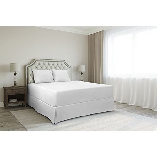  Bedskirt King 12 Inch Drop White Split Corner Bedskirt King 78X80 Size Iron Easy Wrinkle Free And Fade Resistance 600 Thread Count Quality With 100% Egyptian Cotton (King 78X80 Whi