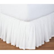 Precious Star Linen 800 Thread Count 1pc Dust Ruffle Bed Skirt Solid Queen Size 12 Inch Drop Length 100% Egyptian Cotton (White)