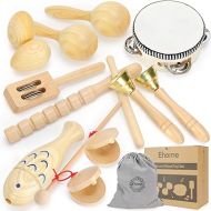 Ehome Musical Instruments for Toddlers 1-3, Wooden Percussion Kids Instruments, Musical Toys for Kids, Baby Musical Instruments for Boys Girls Birthday Gifts with Storage Bag