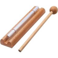 Ehome Meditation Chimes, Mindfulness Solo Hand Chime, Classroom Bell Percussion Instrument, Teacher Tools Reminder Bell with Mallet Storage Bag for Prayer Yoga Eastern Energies Music Gift