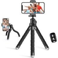 Eicaus Portable and Flexible Phone Tripod Stand for Cellphones, Compact Mini Tripod with Remote for Video Recording, Vlogging and Travel Photography(Black)