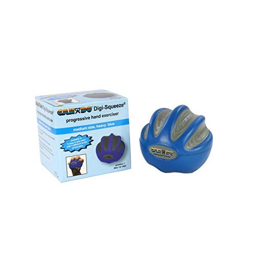  Eif FEI 10-1983 Fabrication Cando Digi-Squeeze Hand/Finger Exerciser, Heavy, Blue, Medium