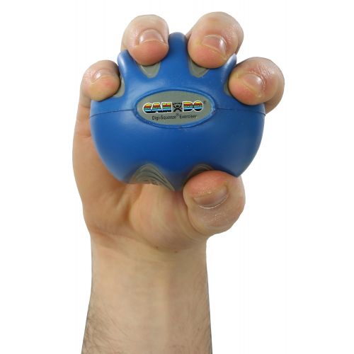  Eif FEI 10-1983 Fabrication Cando Digi-Squeeze Hand/Finger Exerciser, Heavy, Blue, Medium