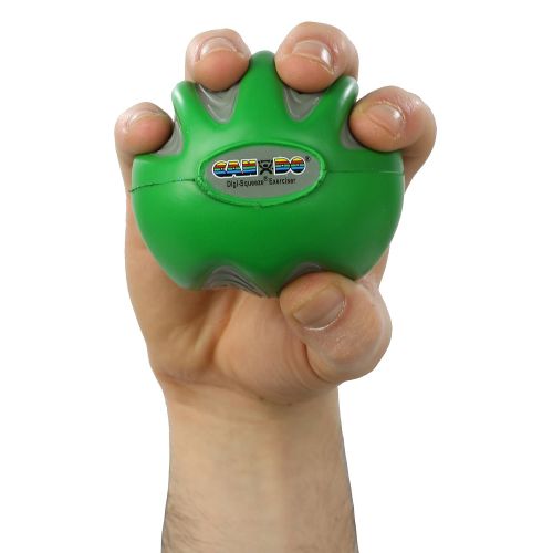  Eif FEI 10-1982 Fabrication Cando Digi-Squeeze Hand/Finger Exerciser, Medium, Green