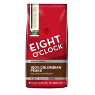 Eight OClock Coffee Eight OClock Whole Bean Coffee, 100% Colombian Peaks, 22 Ounce (Pack of 1)