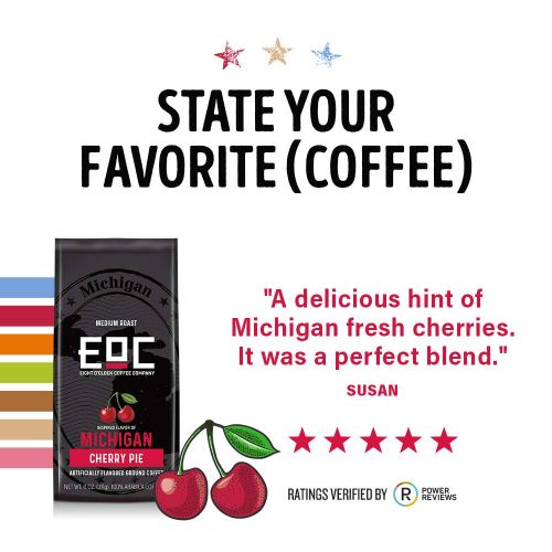  Eight OClock Coffee Flavors of America Ground Coffee, Michigan Cherry Pie, 11 Ounce