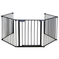 Eight24hours Fireplace Fence Baby Safety Fence Hearth Gate BBQ Metal Fire Gate Pet Dog Cat