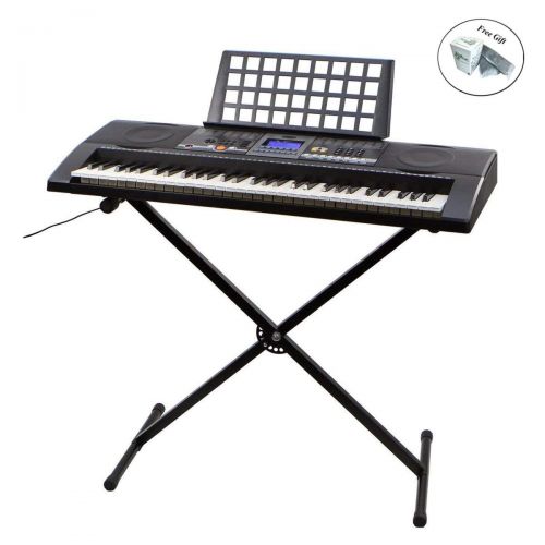  Eight24hours Electronic Piano Keyboard 61 Key Music Key Board Piano With X Stand Heavy Duty