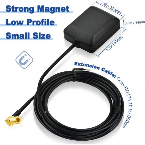  [아마존베스트]Eightwood Mini Satellite Radio Antenna SMB Female Right Angle Connector Compatible with Sirius XM Car Vehicle Trucks RV HD Hi-Fi Radio Stereo Receiver Tuner 2320-2345MHz