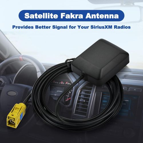  Eightwood Mini Satellite Radio Antenna Fakra K Curry Female Connector Compatible with Sirius XM Car Vehicle Trucks RV HD Hi-Fi Radio Stereo Receiver Tuner 2320-2345MHz