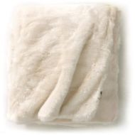 Eikei Luxury Faux Fur Throw Blanket Super Soft Oversized Thick Warm Afghan Reversible to Plush Velvet in Tan Grey Wolf, Cream Mink or Blush Chinchilla, Machine Washable 60 by 70 In