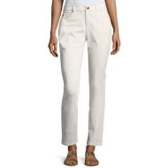 Eileen Fisher Sueded Organic Stretch-Sateen Skinny Jeans, White