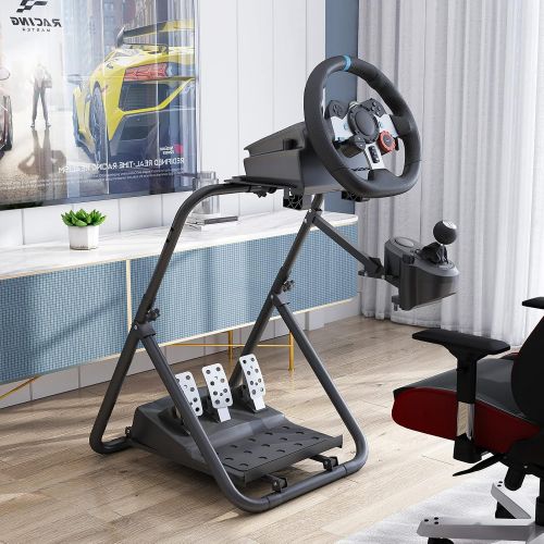  Eilsorrn Racing Wheel Stand Tilt-Adjustable Foldable Steering Wheel Stand for Logitech G923 G920 G29 Thrustmaster Ferrari T150 TMX T248 Xbox PS4 PS5 PC