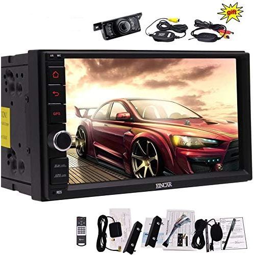  EINCAR 7 inch Android 6.0 Marshmallow Car Stereo System - Double 2 Din in Dash GPS Navigation Bluetooth Radio - Support Phone Mirror link, Dual Cam-in, OBD2, WIFI, External Mic - Wireless