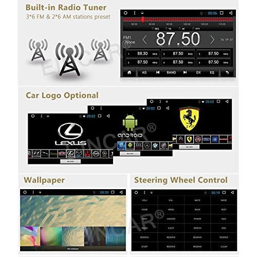  EinCar 7 Inch Android 6.0 Universal Multi-touch Screen Tablet Car Stereo Video In-dash GPS Navigation WIFI Internet FM AM APP Store USB Bluetooth Mic AUX With Map HD Backup Camera