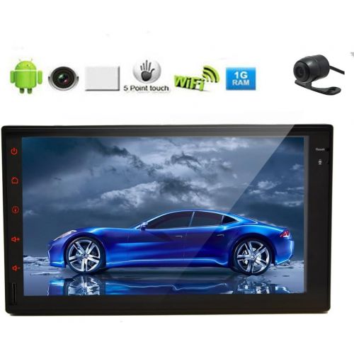  EinCar 7 Inch Android 6.0 Universal Multi-touch Screen Tablet Car Stereo Video In-dash GPS Navigation WIFI Internet FM AM APP Store USB Bluetooth Mic AUX With Map HD Backup Camera