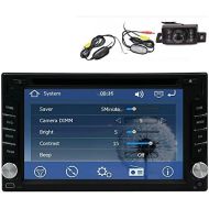 EINCAR Wireless Backup Camera +GPS Navigation Windows CE 6.0 6.2 Inch Double In Dash Car Stereo Radio Auto Audio Video Automotive CDDVDMp3 Player Bluetooth SDUSB Steering Wheel Control
