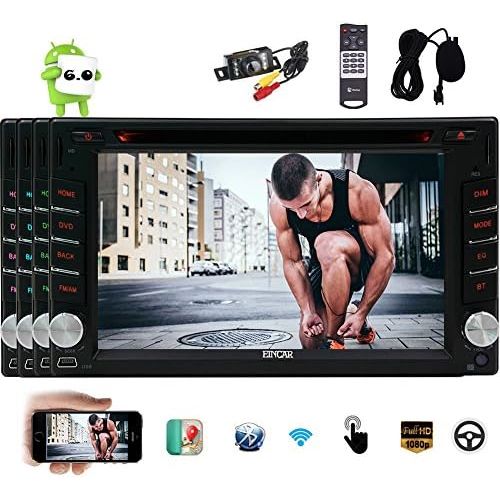  EinCar Android 6.0 Marshmallow Car Stereo Double 2 Din 6.2 Inch Capacitive Touch Screen Car DVD Player In Dash GPS Navigation Bluetooth Support OBD2 WiFi Mirrorlink + Free Rear CameraExt