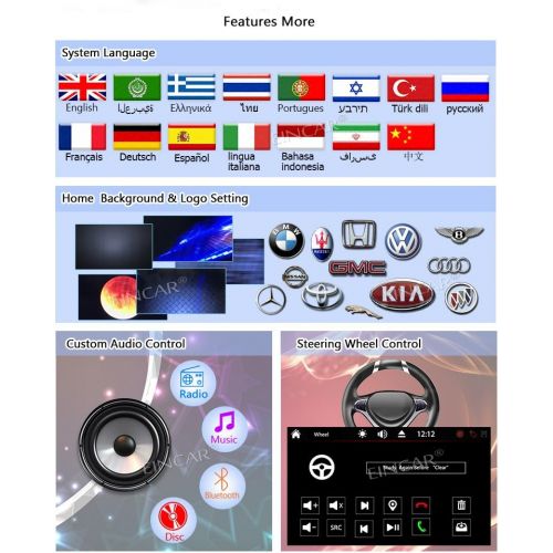  EinCar Double Din 6.2 Touch Screen 2 Din Car Stereo in Dash Receiver DVD CD 1080P Video Player Bluetooth GPS Navigation FM/AM RDS Radio TF/USB/AUX-in/Subwoofer/SWC +Remote Control-Free Re