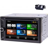EinCar Lowest Selling!! 6.2-inch Double DIN In Dash Car DVD CD Player Car Stereo Head Unit Touch Screen Bluetooth USB Mp3 AMFM Radio for Universal 2DIN + Free Backup Camera+Remote Contro
