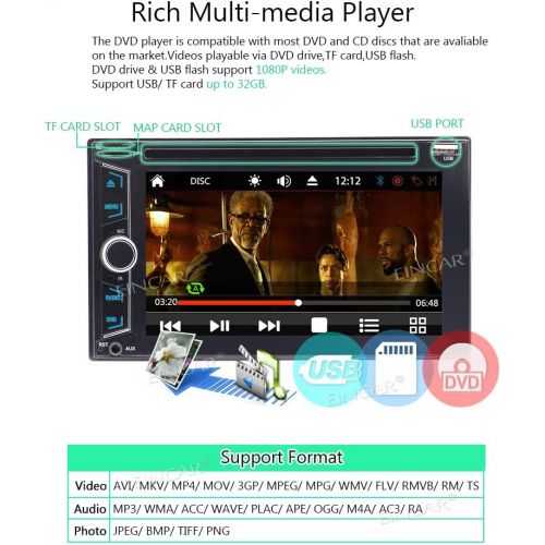  EinCar Wireless Backup Camers Included 2 Din Car DVD Player Autoradio Stereo with Wince System Automotive 3D GPS Auto Radio PC Electronics Double Din MP3 Music Capacitive Touchscreen in C