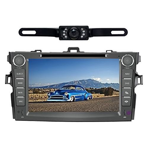  EinCar Car Stereo For TOYOTA Corolla (support year 2007 2008 2009 2010) 8 inch Indash CAR DVD Player GPS Navigation Navi iPod Bluetooth Rear Camera HD Touchscreen Radio RDS FM PIP Free Ma