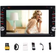 EinCar Eincar 6.2 5 points Capacitive Multimedia Touch Screen Double Din Car Stereo with Built-In Navigation Bluetooth DVDUS Card 1080P Playing & USBmicroSD Ports FMAMRDS Radio