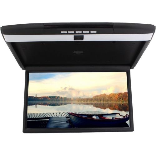  EinCar 17 inch Widescreen LCD Roof Mount Monitor High Resolution Display overhead monitor Car Flip Drop Down Overhead Support HDMI FM transmit SDUSB Input